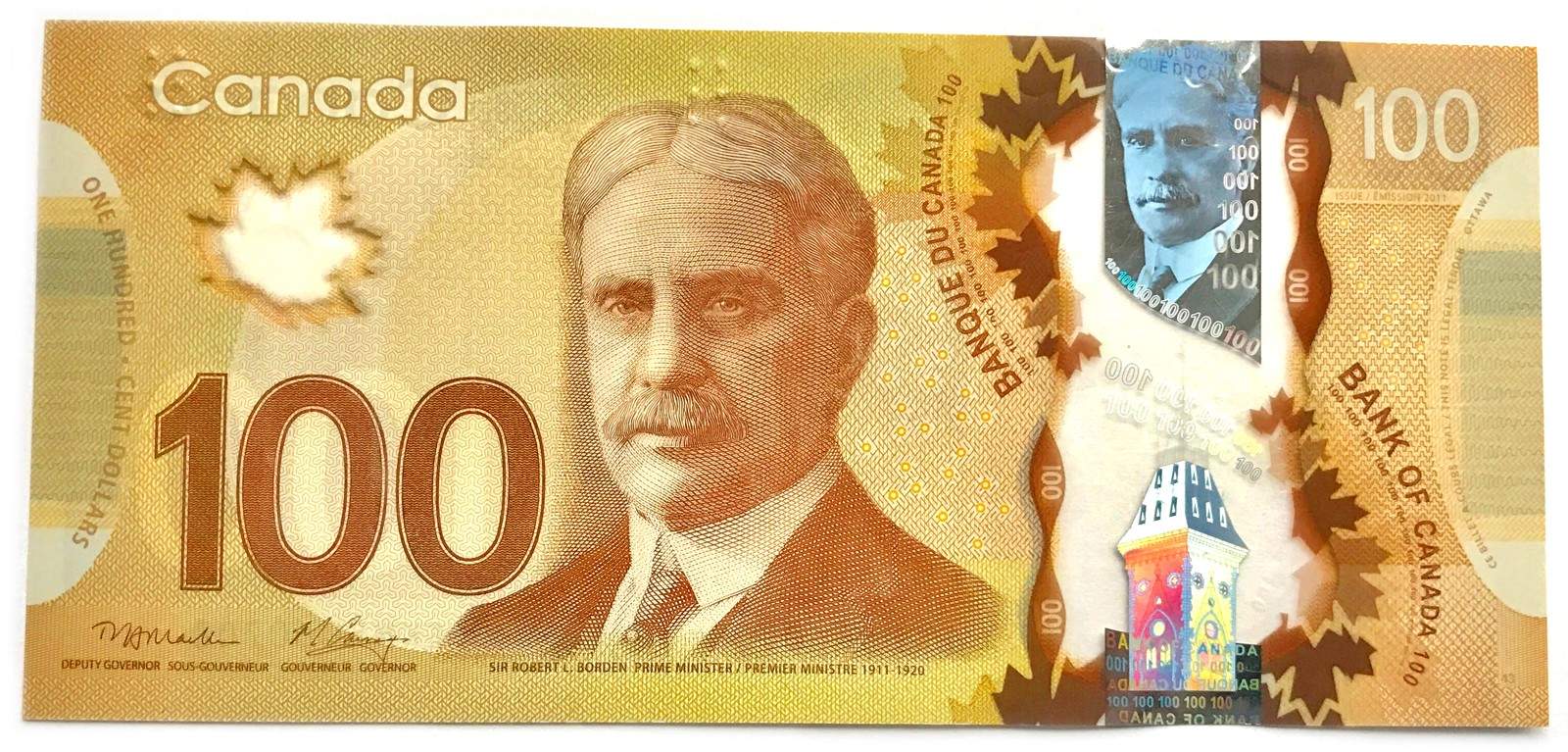 canadian money 100 bills