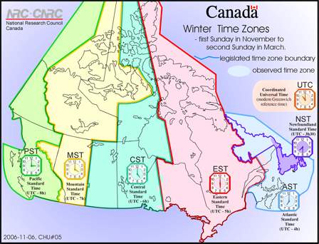 Canada Zone Chart